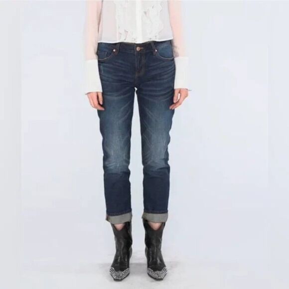 Cabi - Malibu Straight Leg Jeans Distressed Vintage Mid-Rise - size 10 - Picture 1 of 10